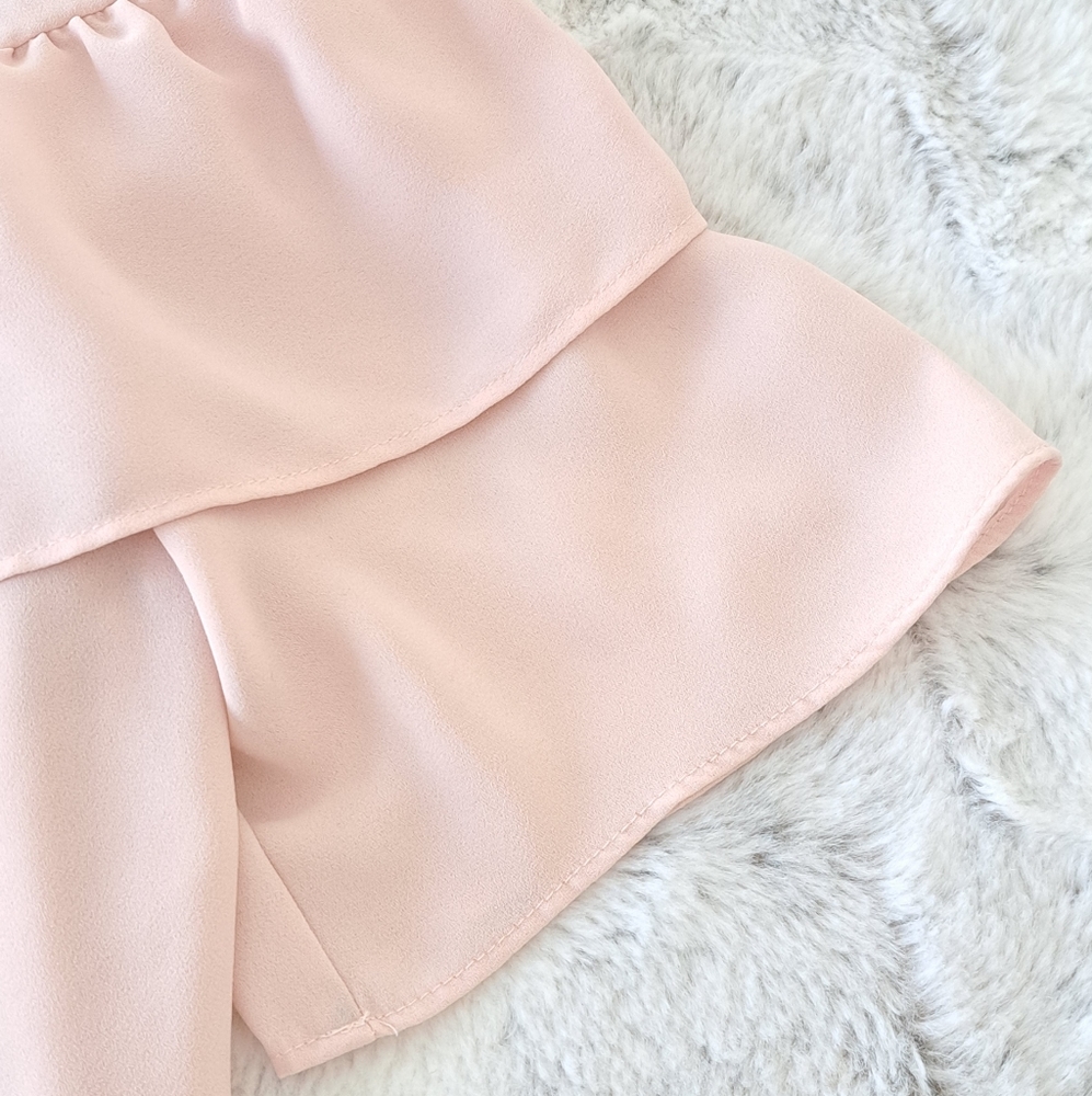 Loft Pink Flowy Lightweight Work Easter Ruffle Bl… - image 2